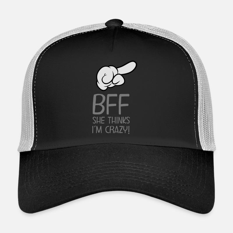 BFF - She Thinks I´m Crazy! (Part1) - Casquette trucker - noir/gris pierre