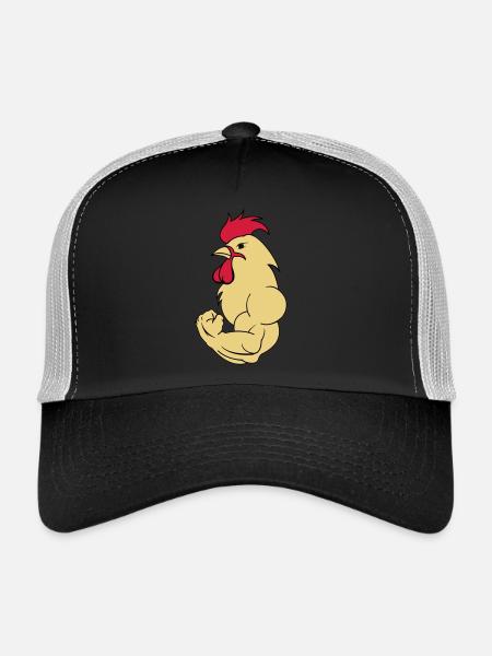 bodybuilder_hahn_2 - Trucker Cap - black/stone grey - Front
