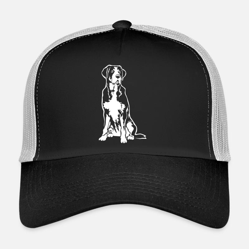 Großer Schweizer Sennenhund "Black Edition" - Trucker Cap - Schwarz/Steingrau