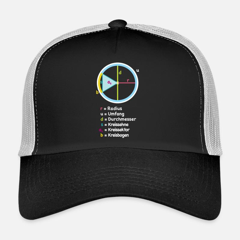 Circle Radius Diagram Art - Trucker Cap - black/stone grey