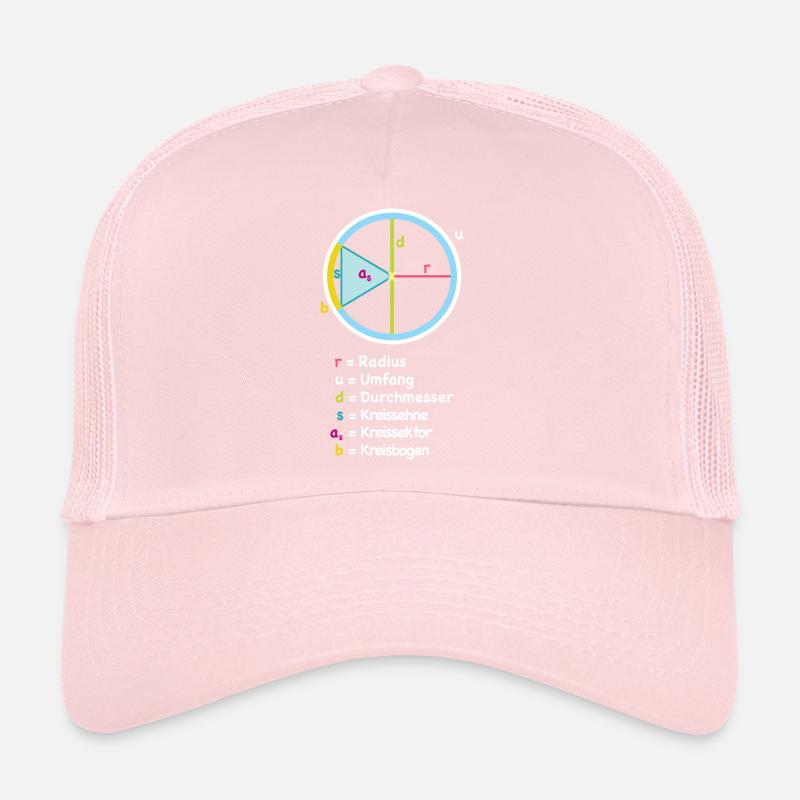 Circle Radius Diagram Art Trucker Cap