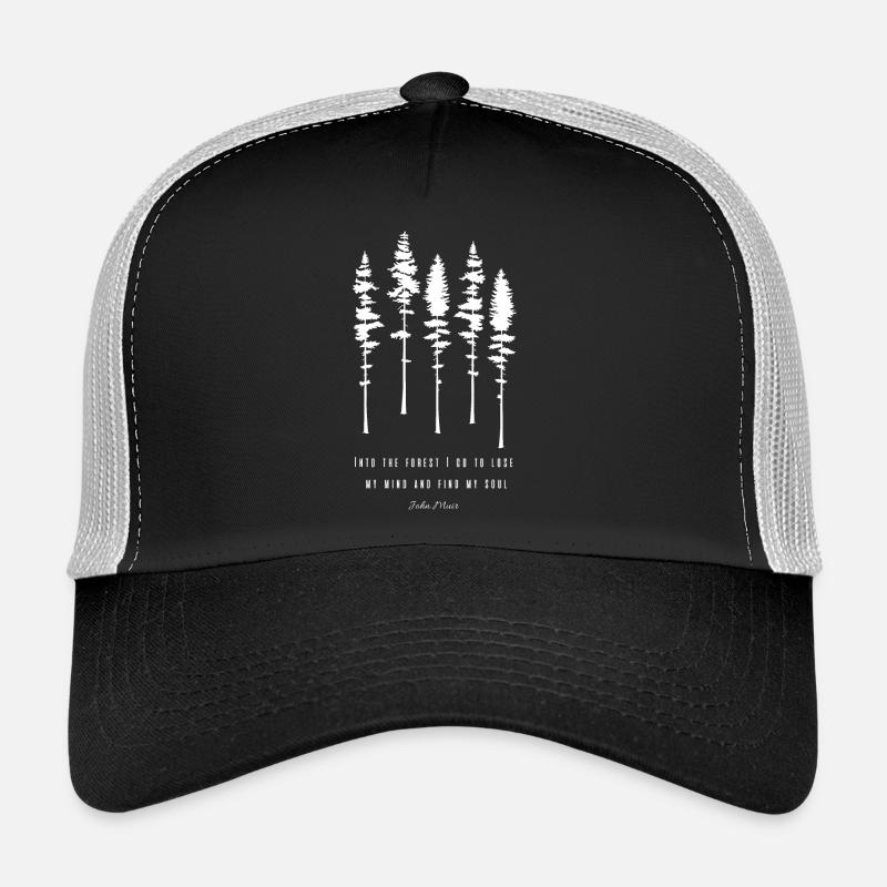 Conifères Citation John Muir Casquette trucker 
