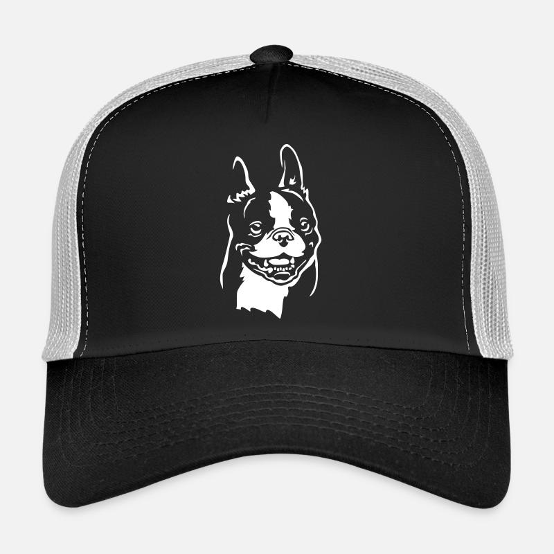 Boston Terrier Kopf "Black Edition" Trucker Cap
