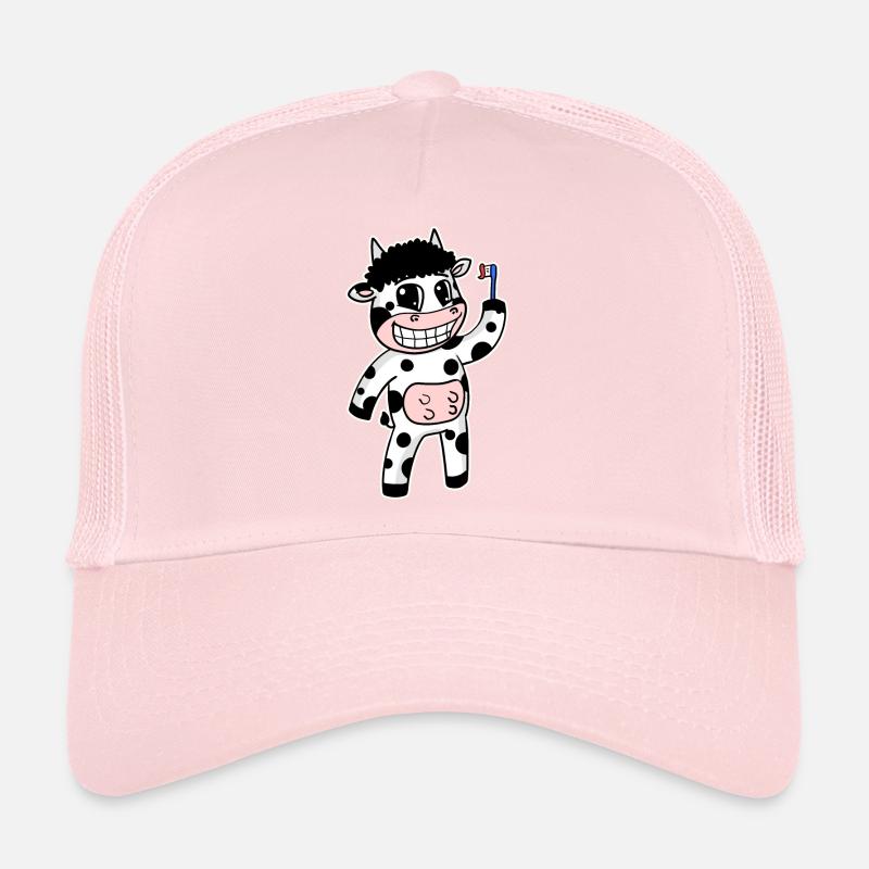 Vache avec brosse à dents Casquette trucker 