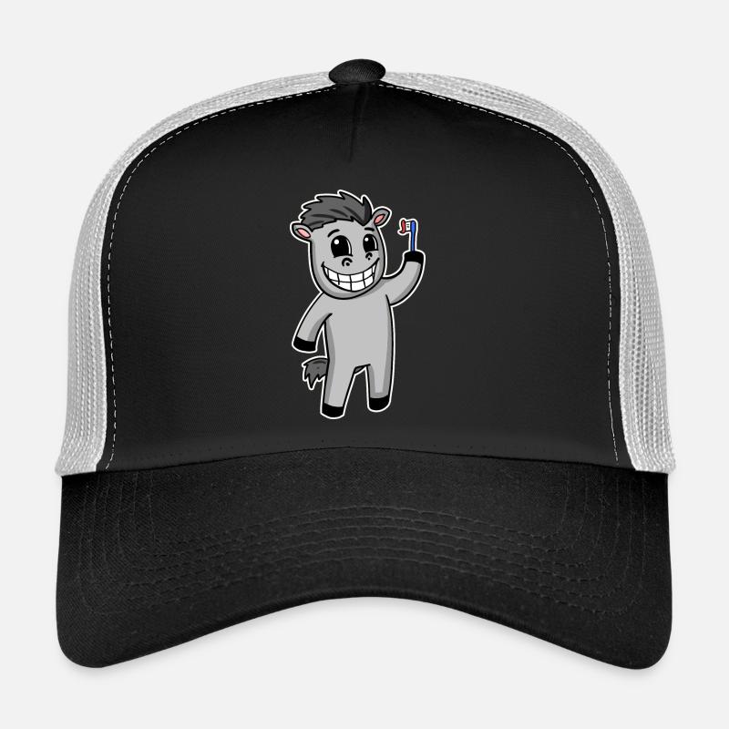 Cheval avec brosse à dents Casquette trucker 