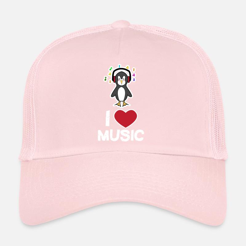Cool Cute Bird Penguin Déclaration Cœur animal Casquette trucker 