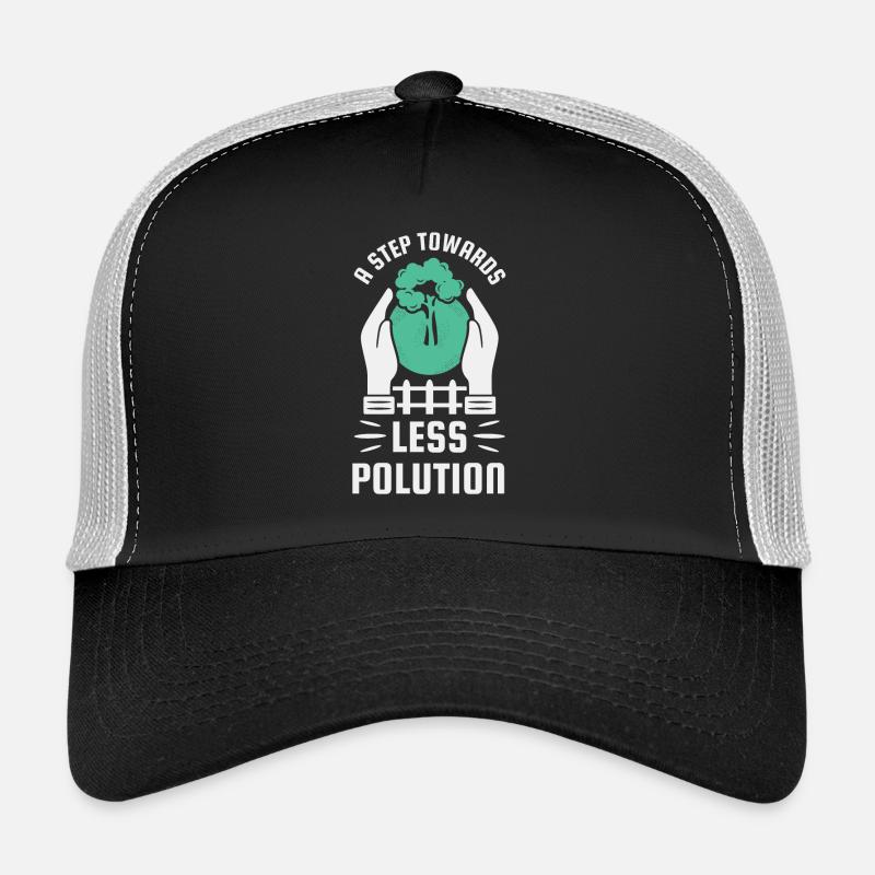 Step towards less pollution - Trucker Cap - black/stone grey