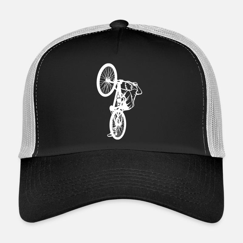 BMX Cyclist Drawing Trucker Cap