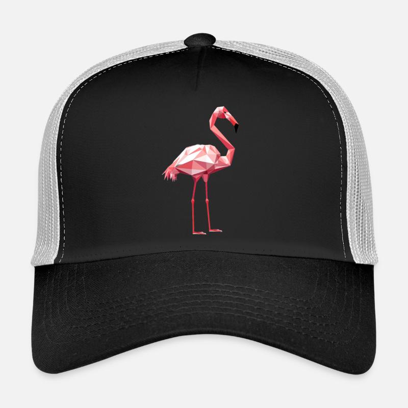 Flamingo im Geometrischen Stil - Trucker Cap - Schwarz/Steingrau
