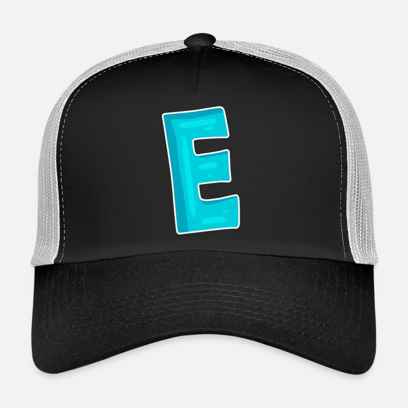 Caractères de la lettre initiale de la lettre E Casquette trucker 