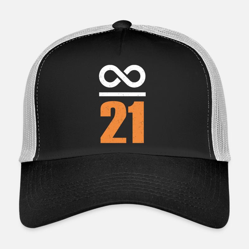Infinite through 21 million Bitcoin Grunge Trucker Cap