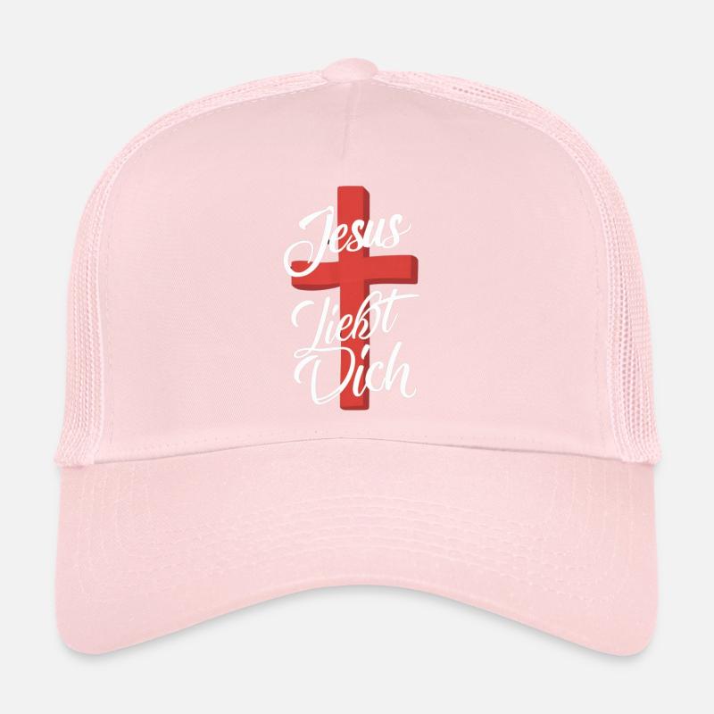 Conception de la croix de Jésus t’aime Casquette trucker 