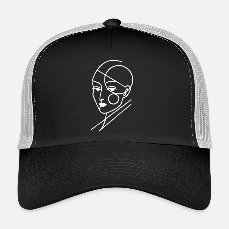 Weißer geometrischer Mensch Trucker Cap