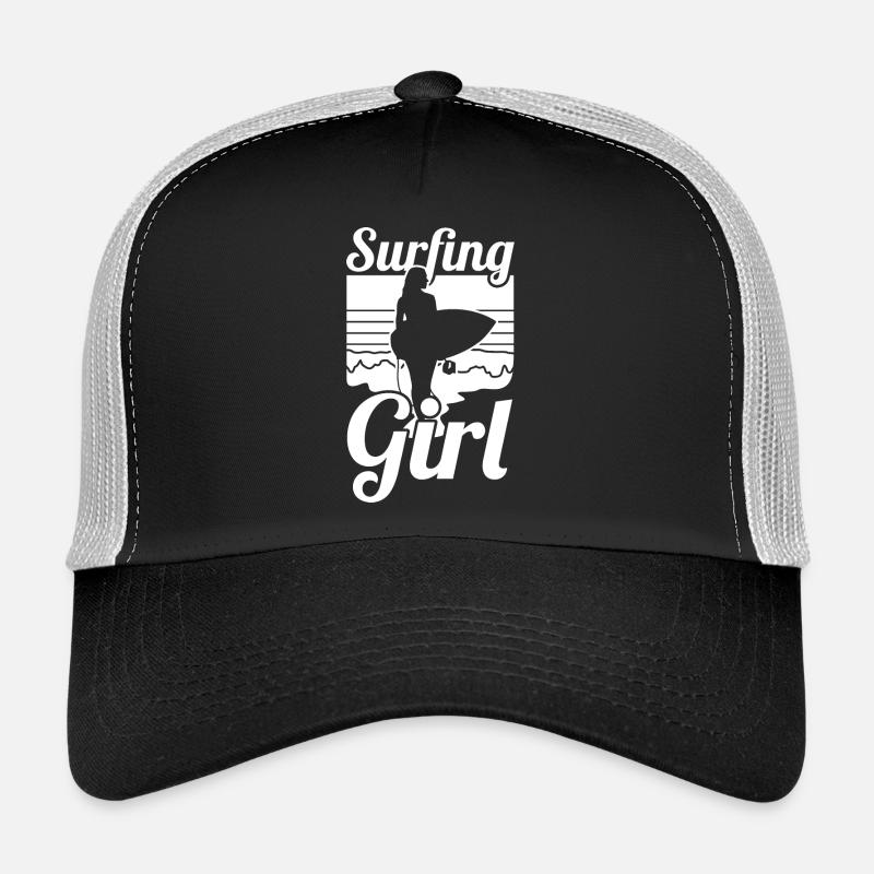 Surfeuse - Casquette trucker  - noir/gris pierre