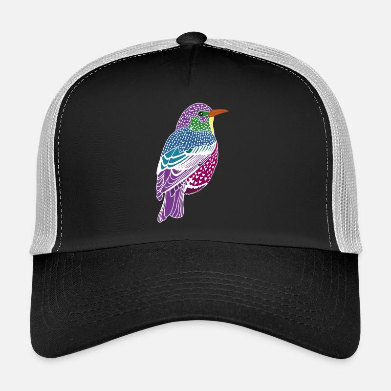 Multicolored bird Trucker Cap