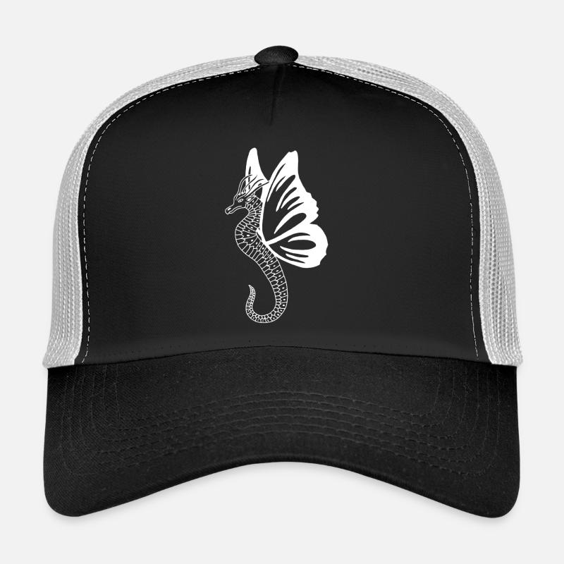 Dragon papillon blanc Casquette trucker 