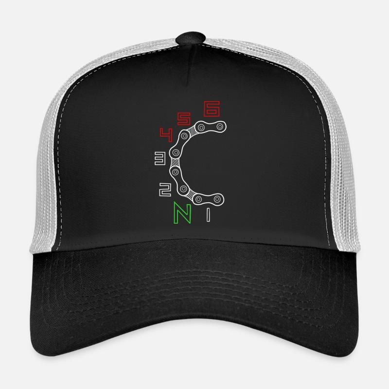 Circular Gear Chain Motif Trucker Cap