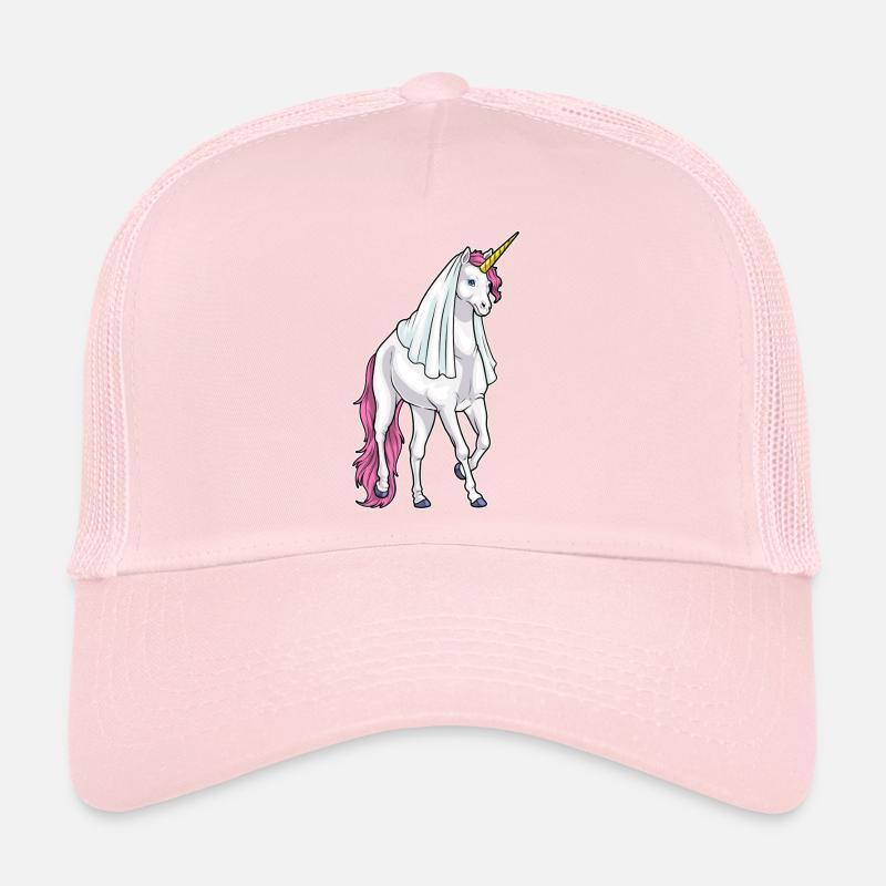 Licorne Voile de mariée Mariage Casquette trucker 