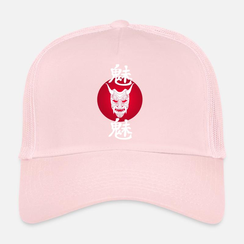 White Demon and Red Sun Trucker Cap
