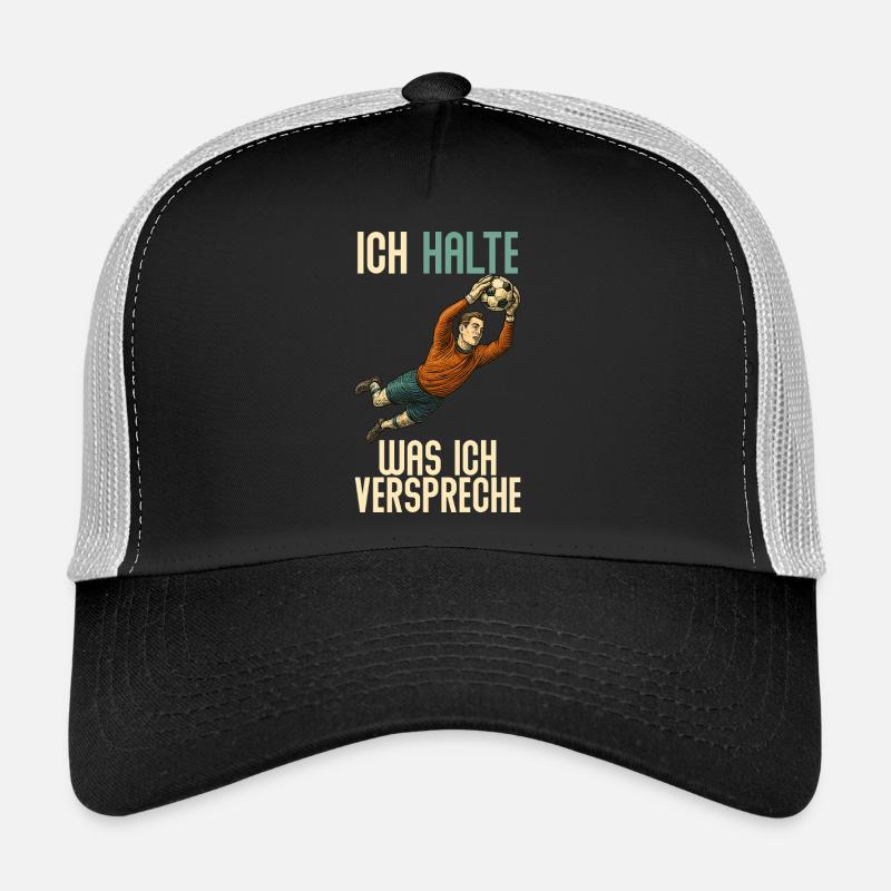 Torwart Tormann Spruch Torhüter lustig - Trucker Cap - Schwarz/Steingrau