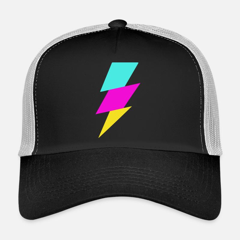 Rayon abstrait aux couleurs néon Casquette trucker 