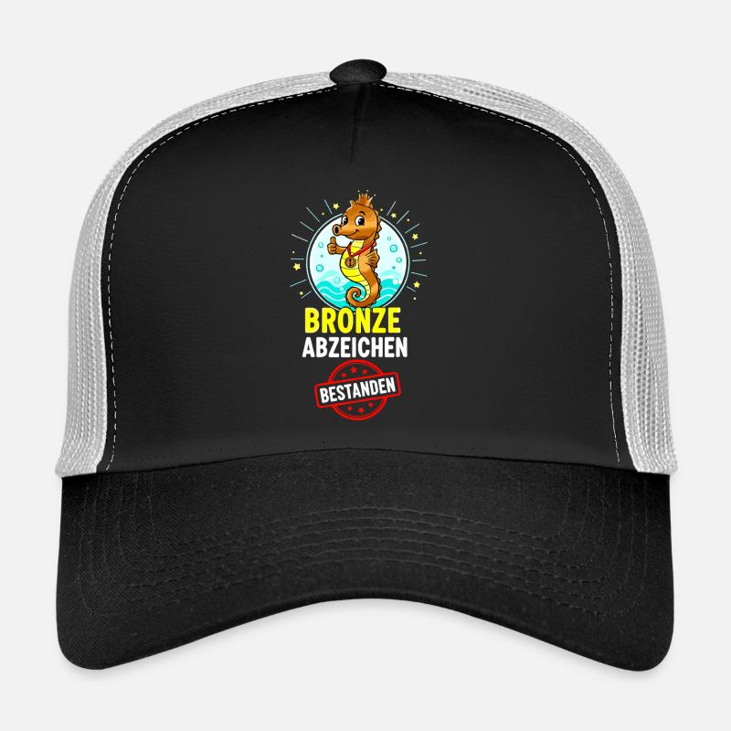 Insigne hippocampe en bronze Casquette trucker 
