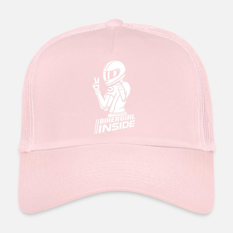 Biker Girl inside (color changeable) Trucker Cap