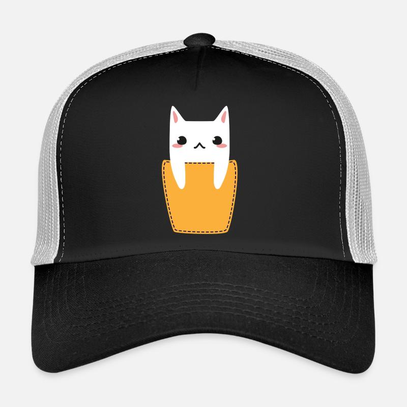 Katze in Brusttasche Trucker Cap