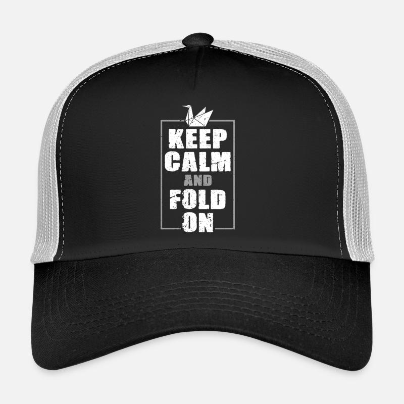 Origami Keep Calm And Fold On Trucker Cap
