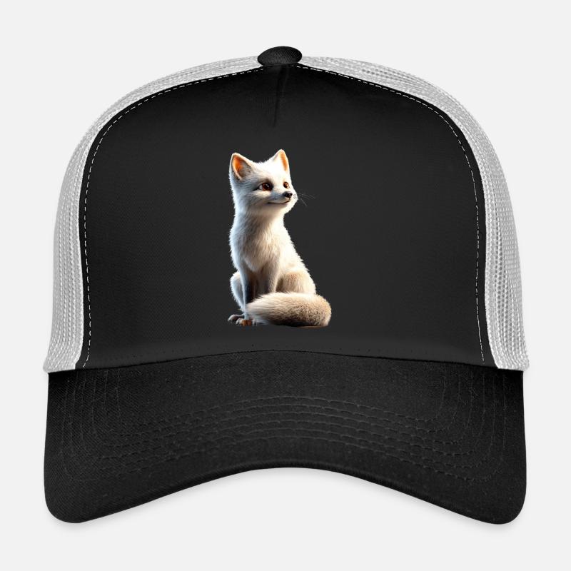 Polarfuchs Schneefuchs Eisfuchs Süßer Weißer Fuchs Trucker Cap