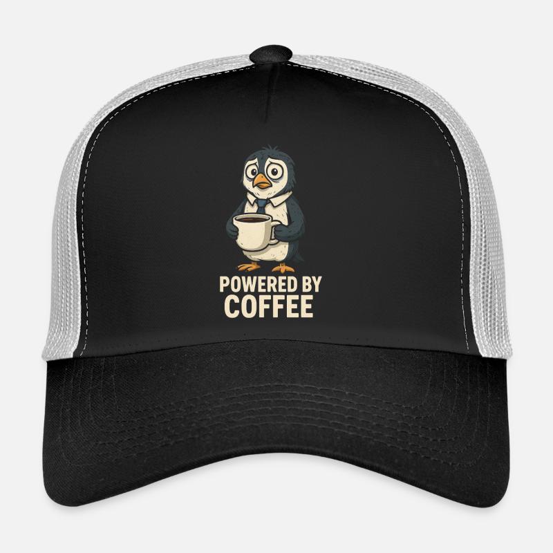 Kaffeepinguin mit Stil Trucker Cap