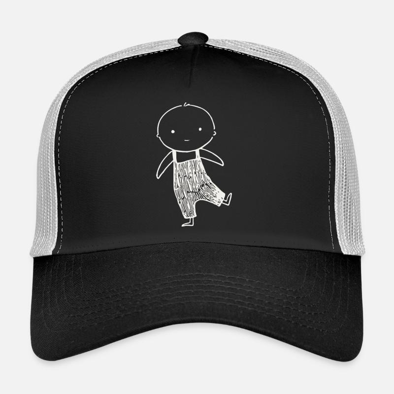 Tiny Doodle in Overalls Trucker Cap