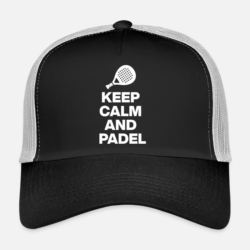 RESTEZ CALMES ET PADELEZ ! FRACASSER BLANC Casquette trucker 