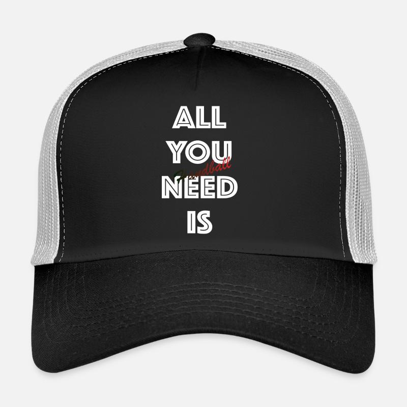 Tout ce dont vous avez besoin, c’est de la main (Blanc) - Casquette trucker  - noir/gris pierre
