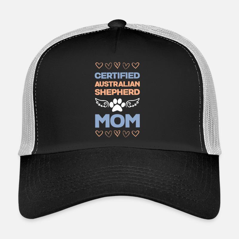 Zertifizierte Australian Shepherd Mama - Trucker Cap - Schwarz/Steingrau