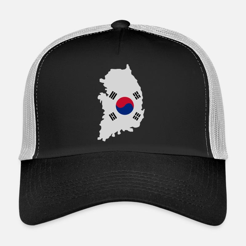Carte du drapeau sud-coréen Casquette trucker 