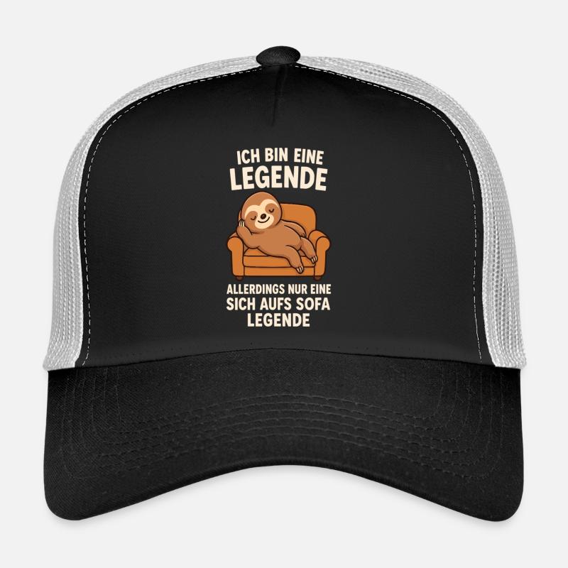 Faultier Sofa Legende Lustiger Spruch Trucker Cap