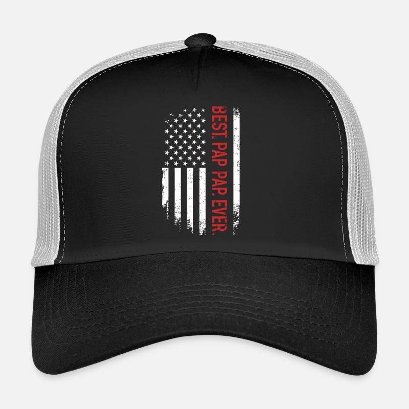 Drapeau grunge américain avec Rouge Casquette trucker 