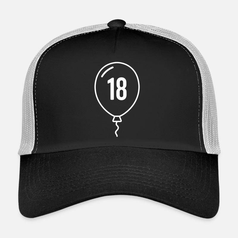 Ballon numéro 18 – Conception d’anniversaire et de fête Casquette trucker 