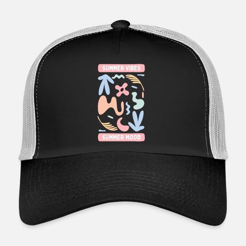 Vibes d'Été Abstraites Pastel Casquette trucker 