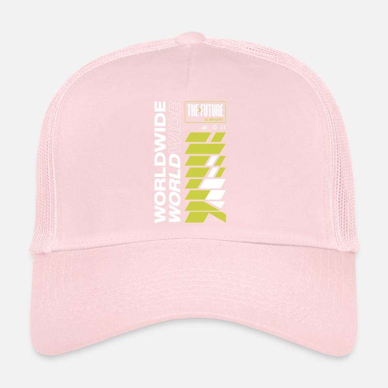 Avenir Brillant et Lignes Vert Lime Casquette trucker 