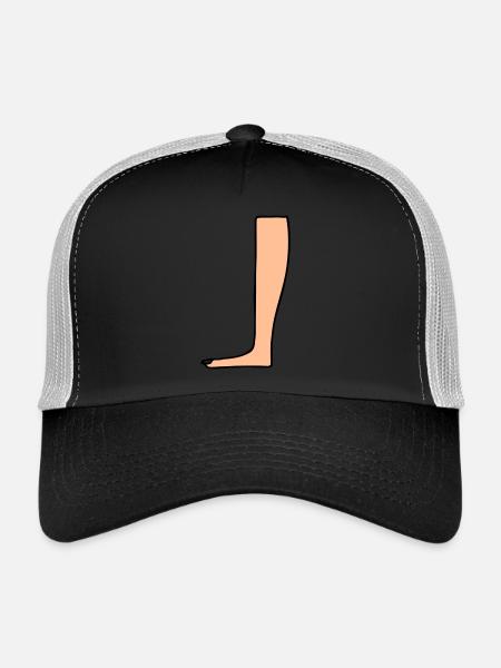 Leg Heiroglyph - Casquette trucker  - noir/gris pierre - Devant