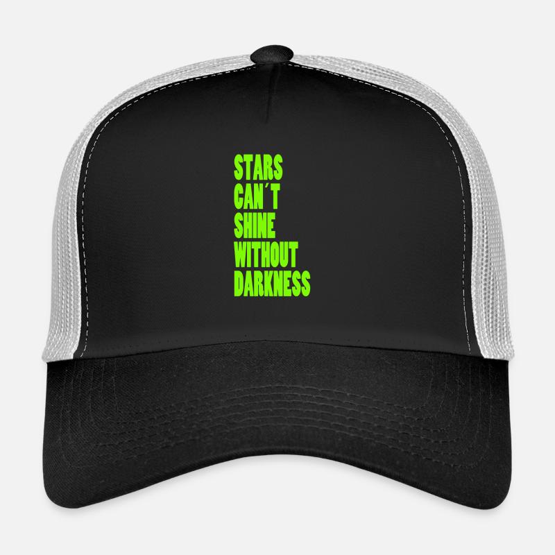 SHINE NE PEUT PAS STARS SANS DARKNESS - vert néon Casquette trucker 