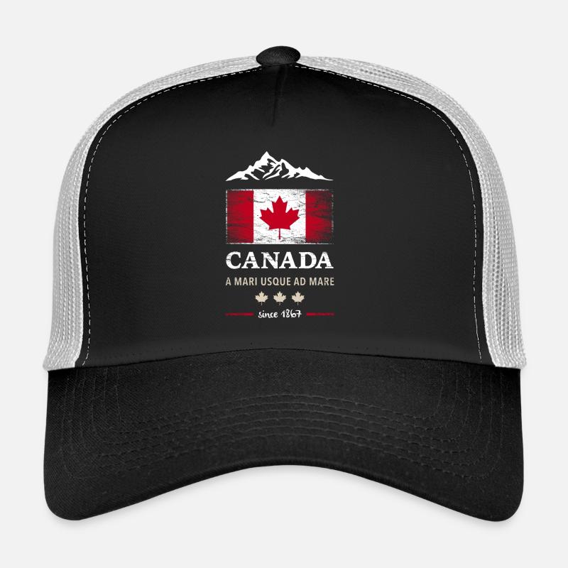 Canada, Ottawa, Maple Leaf Maple Leaf Canada Amérique - Casquette trucker  - noir/gris pierre
