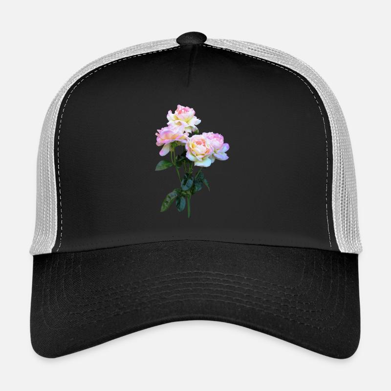 flowers blumen garten garden spring8 - Trucker Cap - Schwarz/Steingrau