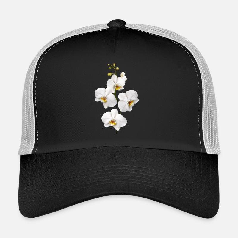 Orchidées - Casquette trucker  - noir/gris pierre