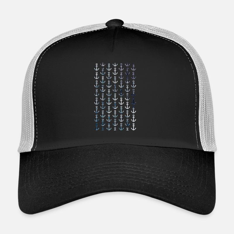 Maritime anchor pattern in vintage style Trucker Cap