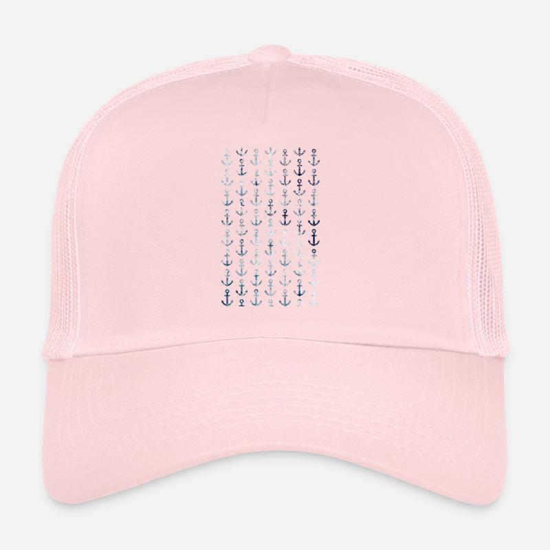 Maritime anchor pattern in vintage style Trucker Cap