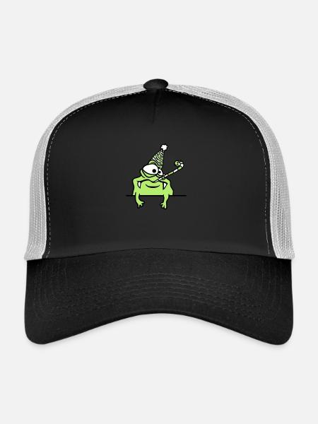 cadre de texte écrire mur anniversaire seul - Casquette trucker  - noir/gris pierre - Devant