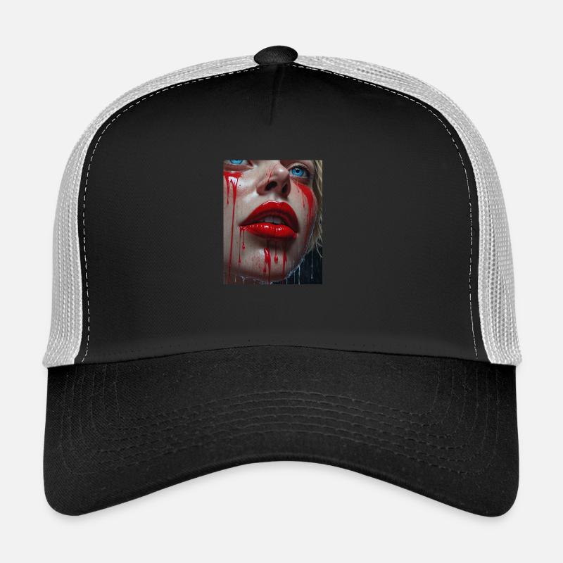 Woman's red lips Trucker Cap